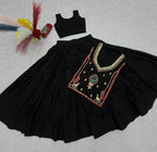 SM Designer Khadi Cotton 6M Flair Chaniya Choli with Georgette Shrug (Fully Stitched)