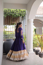 SM Traditional Kutchi Gamthi Patchwork Flared Gown