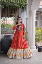 SM Traditional Kutchi Gamthi Patchwork Flared Gown