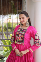 SM Traditional Kutchi Gamthi Patchwork Flared Gown
