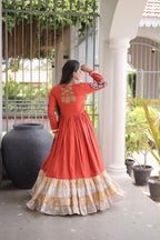 SM Traditional Kutchi Gamthi Patchwork Flared Gown