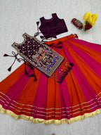 SM Designer Vichitra Silk 3-Piece Lehenga Set with Heavy Sequence Work Shrug (Fully Stitched, Padded Blouse)