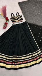 SM Traditional Gamthi Work Pure Cotton Lehenga Set (Fully Stitched)