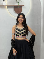 SM Traditional Gamthi Work Pure Cotton Lehenga Set (Fully Stitched)