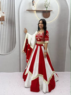 SM Pure Cotton Gota Patti & Handwork 6M Flair Navratri Lehenga Choli Set