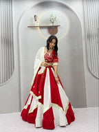 SM Pure Cotton Gota Patti & Handwork 6M Flair Navratri Lehenga Choli Set