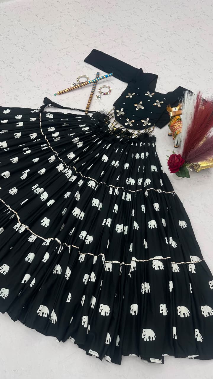 SM Navratri Special Pure Cotton Chaniya Choli Set (Fully Stitched)