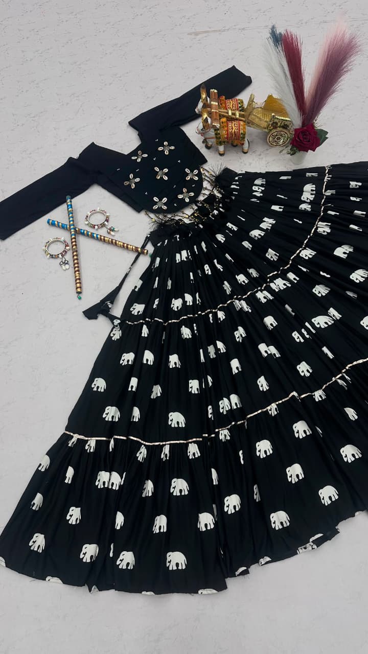 SM Navratri Special Pure Cotton Chaniya Choli Set (Fully Stitched)