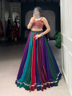 SM Vibrant Multicolor Flair Garba Lehenga Set