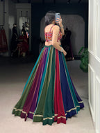 SM Vibrant Multicolor Flair Garba Lehenga Set