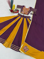 SM Traditional Gamthi & Gota Patti Pure Cotton 3-Piece Lehenga Set