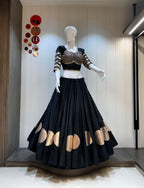 SM NAVRATRI SPECIAL ROMAN COTTON SILK LEHENGA SET