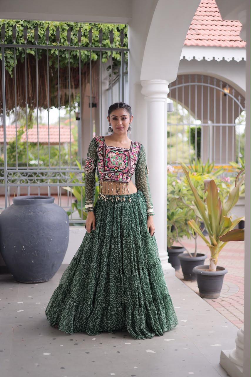 SM NAVRATRI SPECIAL BANDHANI & KUTCHI LEHENGA SET