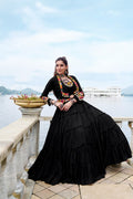 SM Traditional Gamthi & Mirror Work 3-Piece Jacket Lehenga Set