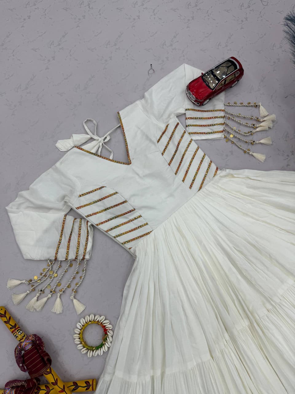 SM Festive Pure Cotton Twirl Flared Gown with Soft Micro Cotton Inner