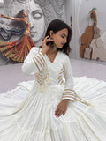 SM Festive Pure Cotton Twirl Flared Gown with Soft Micro Cotton Inner