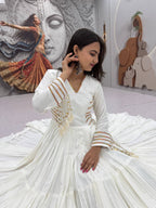 SM Festive Pure Cotton Twirl Flared Gown with Soft Micro Cotton Inner