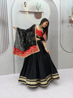 SM Rayon Cotton Chaniya Choli with Jacket & Embroidered Dupatta