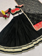 SM Rayon Cotton Chaniya Choli with Jacket & Embroidered Dupatta