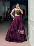 SM Grand Flair Pure Rayon Bandhej Print Navratri Lehenga Set with Kodi Lace