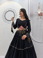 SM Pure Cotton Navratri Lehenga Choli Set with Padded Blouse