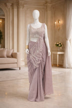 SM Super Trending Heavy Rangoli Ready To Wear Saree With Embroidery Sequin Work