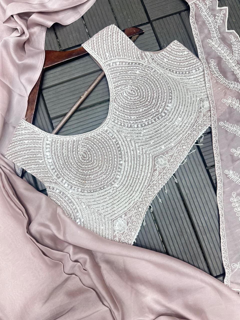 SM Super Trending Heavy Rangoli Ready To Wear Saree With Embroidery Sequin Work