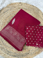 SM Pure Viscose Russian Mysore Crepe Sarees
