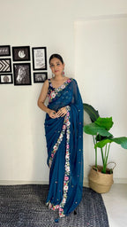 SM Trending Heavy Soft Georgette Party Wear Sarees