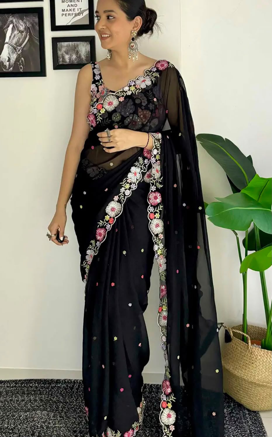 SM Trending Heavy Soft Georgette Party Wear Sarees