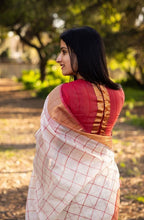 SM Premium Linen Festive Saree with Digital Print & Zari Weaving Blouse