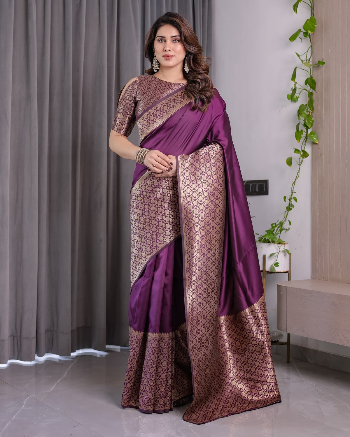 SM Pure Banarasi Silk Saree with Elegant Zari Weaving
