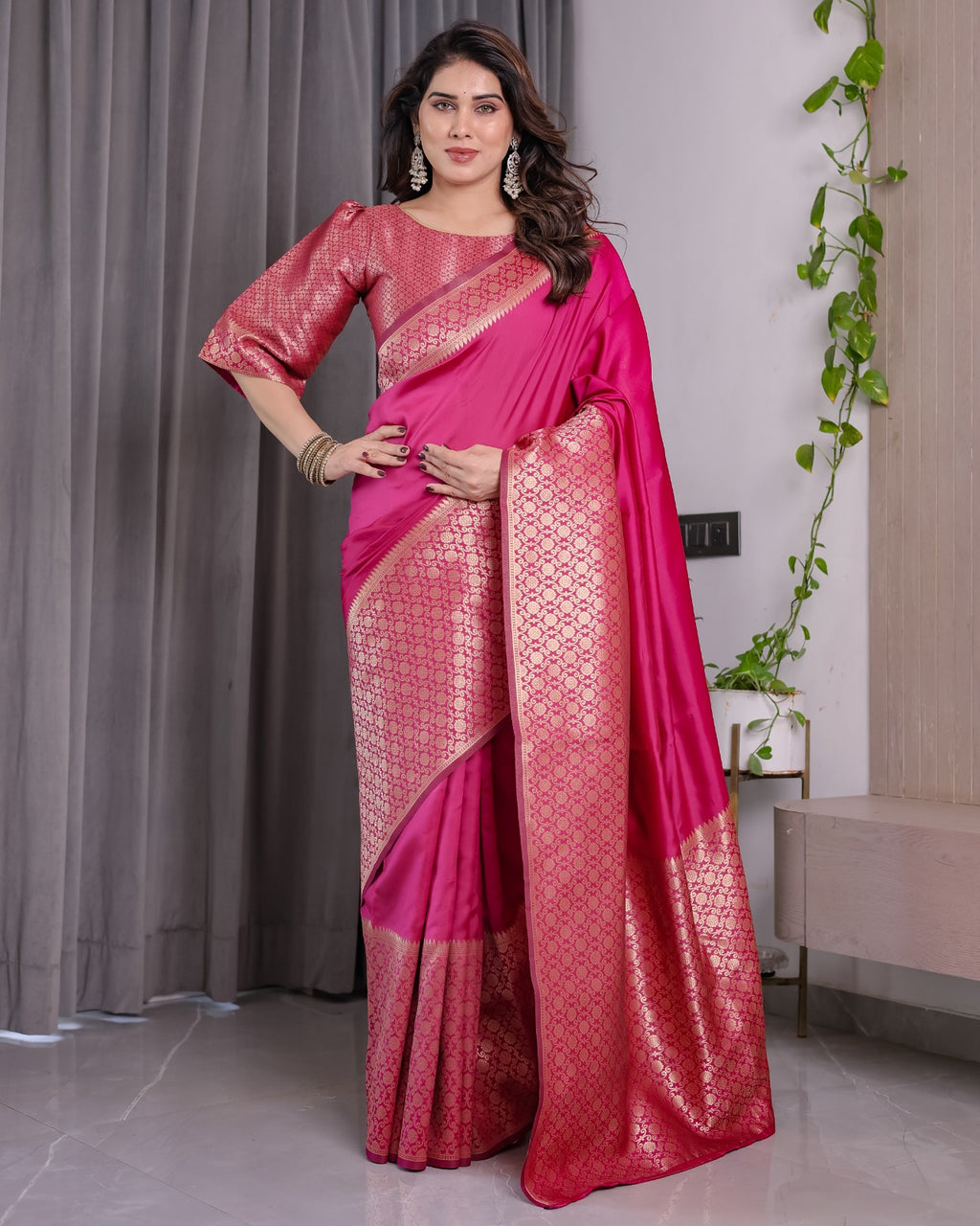 SM Pure Banarasi Silk Saree with Elegant Zari Weaving