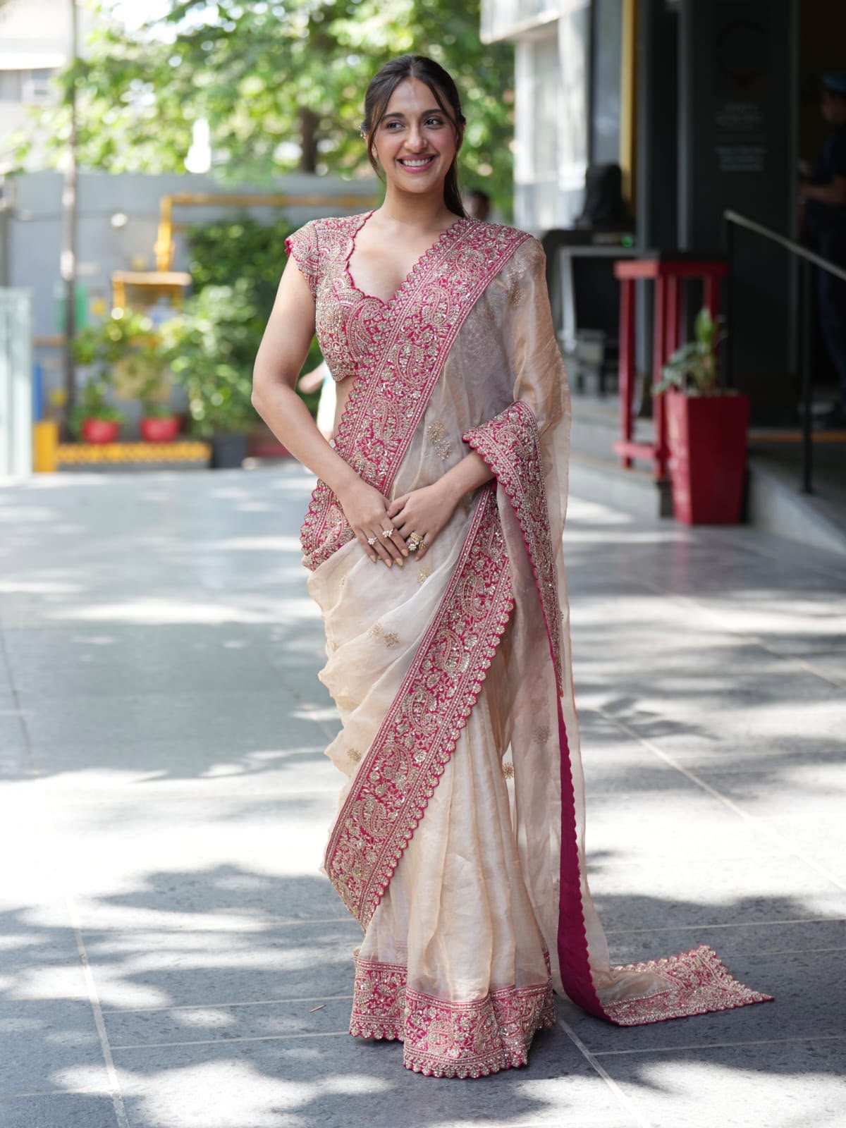 SM Designer Coding Embroidery and Sequence Work Soft Silk Saree