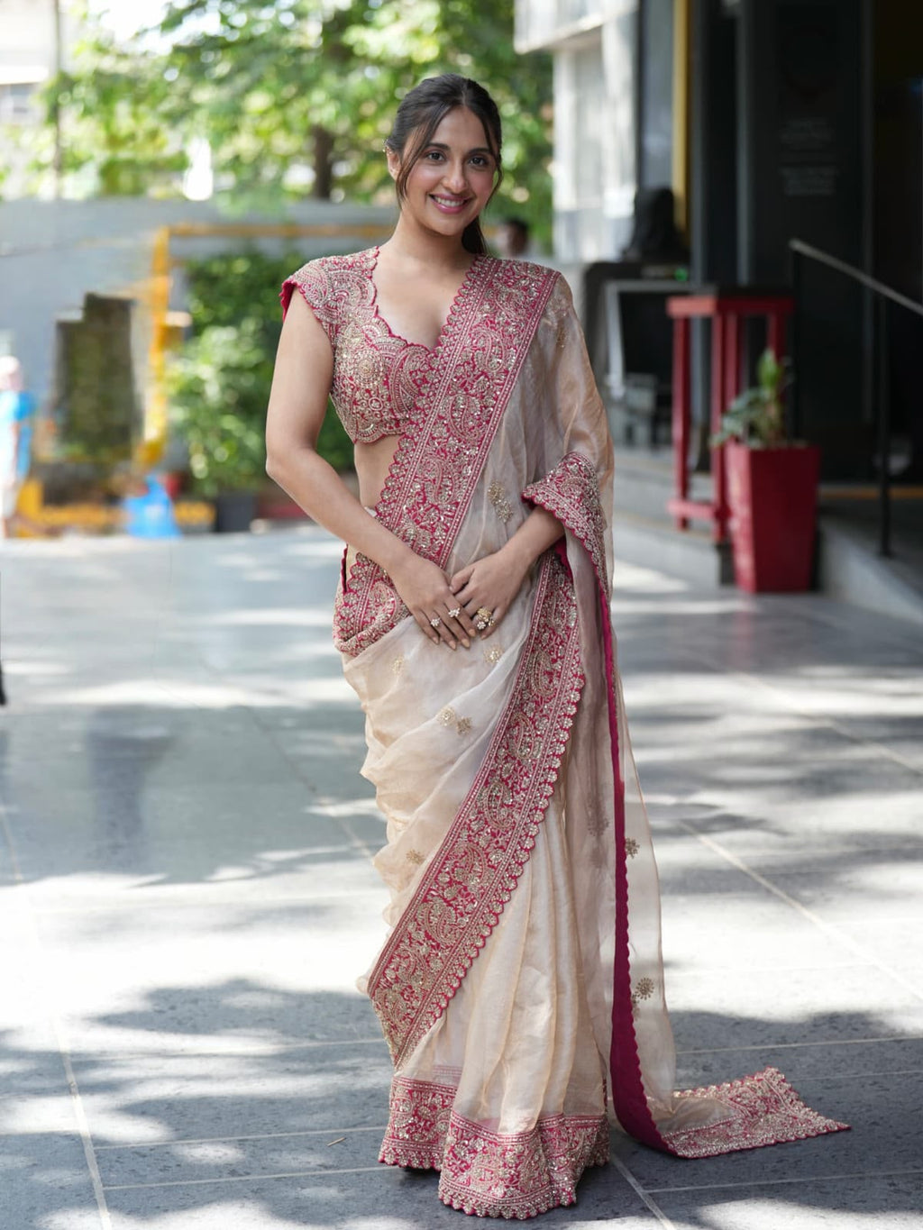 SM Designer Coding Embroidery and Sequence Work Soft Silk Saree