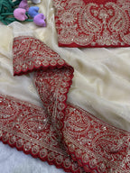 SM Designer Coding Embroidery and Sequence Work Soft Silk Saree