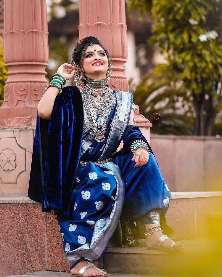 SM Traditional Soft Lichi Silk Saree with All-Over Jacquard Weaving