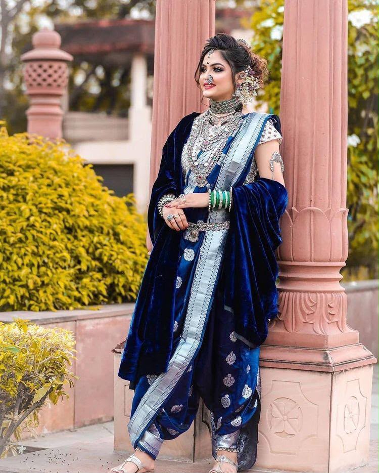 SM Traditional Soft Lichi Silk Saree with All-Over Jacquard Weaving