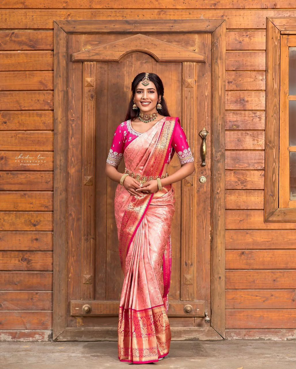 SM Festive Jacquard Work Soft Lichi Silk Saree with Designer Pallu