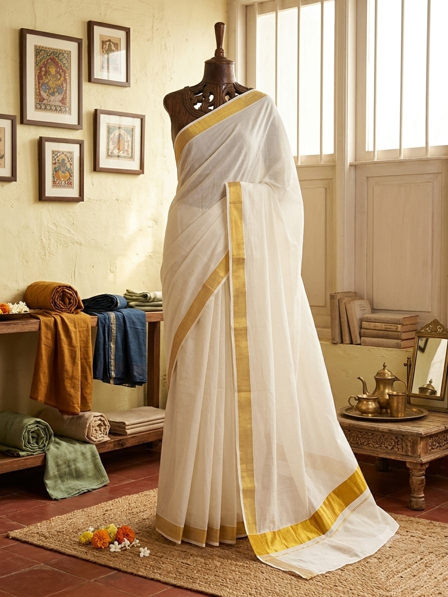 SM Butter Soft Pure Cotton Saree with Original Zari Pallu