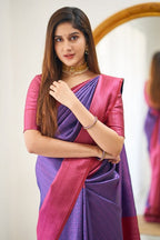 SM Soft Lichi Silk Saree with Rich Jacquard Pallu