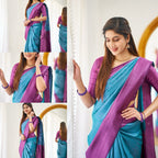 SM Soft Lichi Silk Saree with Rich Jacquard Pallu