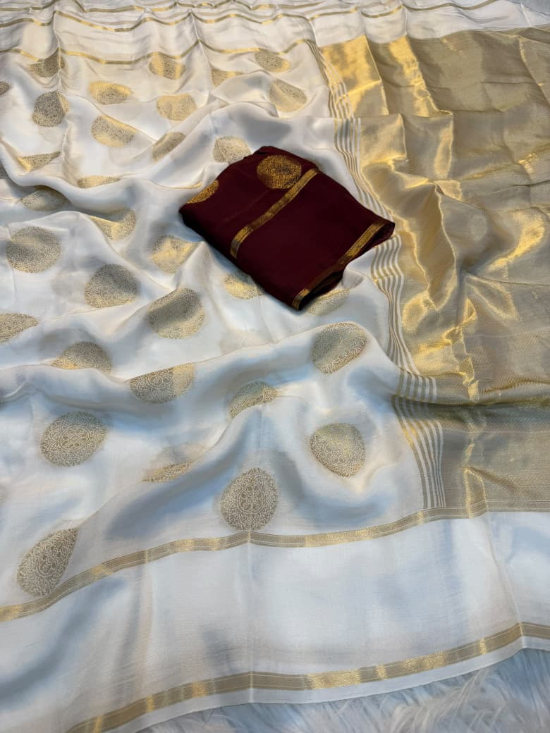 SM Pure Viscose Russian Dola Silk Saree
