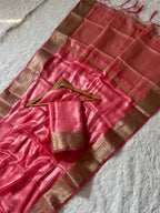 SM Super Shine Soft Space Silk Saree with Rich Weaving Zari Belt, Pallu