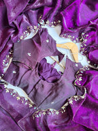 SM Karwa Chauth Special Pure Chiffon Handwork Saree