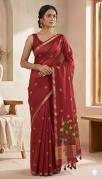 SM Summer Special Pastel Jamdani Weave Cotton-Feel Saree