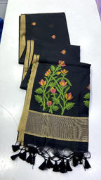 SM Summer Special Pastel Jamdani Weave Cotton-Feel Saree
