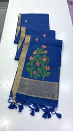SM Summer Special Pastel Jamdani Weave Cotton-Feel Saree