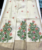 SM Summer Special Pastel Jamdani Weave Cotton-Feel Saree