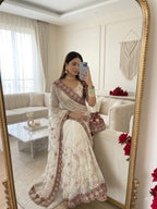 SM Jhamkudi Heavy Fendy Satin Lehariya Sequence Saree